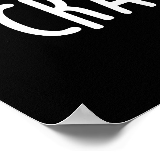 Craptivating Funny Cool Kack Pun Dark BG Poster (Ecke)