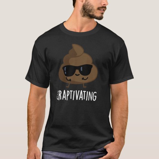 Craptivating Funny Cool Kack Pun Dark BG T-Shirt (Vorderseite)