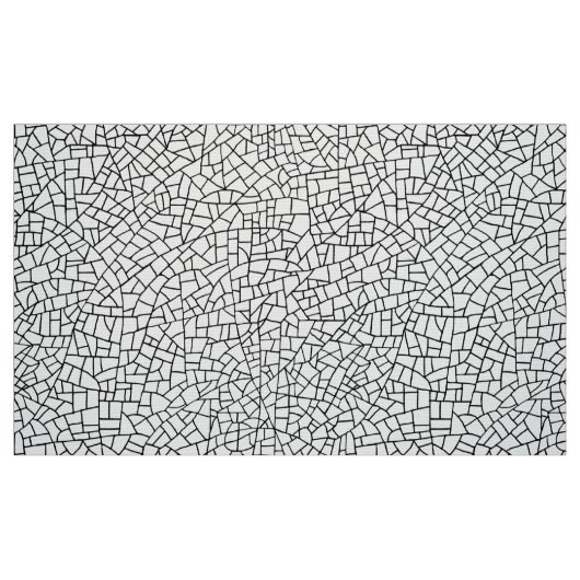Craquelure Pattern - Schwarz auf Weiß Stoff (Fat Quarter (45,7 x 55,9 cm))