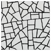 Craquelure Pattern - Schwarz auf Weiß Stoff (Nahaufnahme)