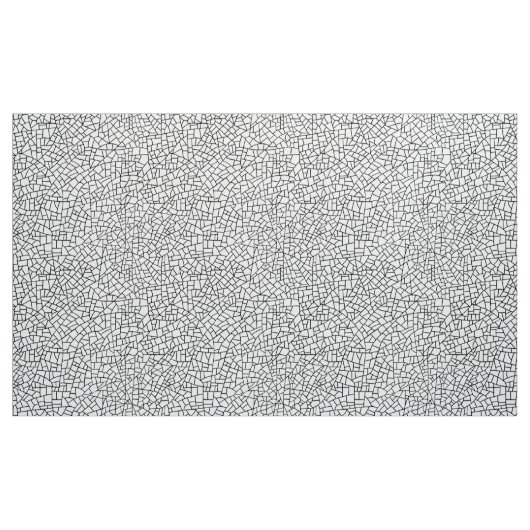 Craquelure Pattern - Schwarz auf Weiß Stoff (Yard (91,4 cm))