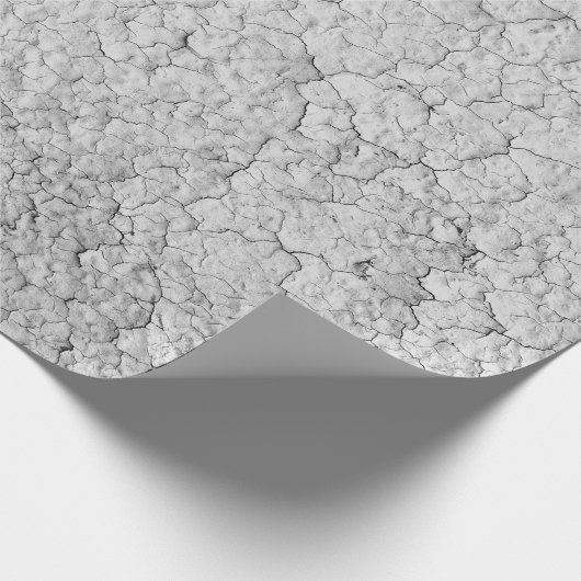 Craquelure Textur auf Grau Geschenkpapier (Ecke)