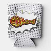 Crash Action Bubble Red and Yellow Typografy Dosenkühler (Vorderseite)