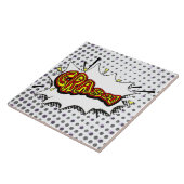 Crash Action Bubble Red and Yellow Typografy Fliese (Seite)