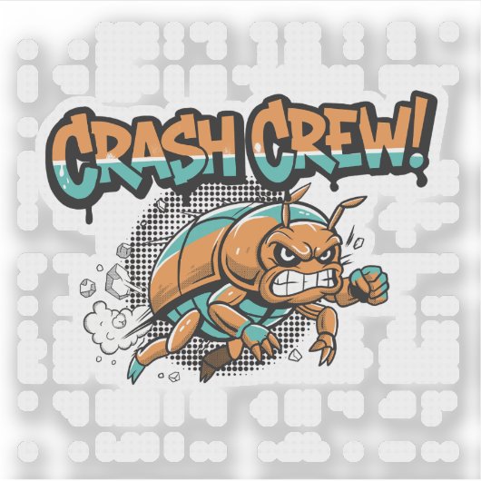 Crash Crew Aufkleber (Vorderseite)