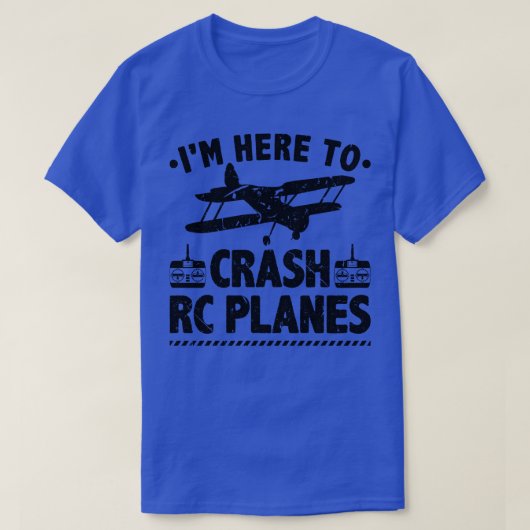 Crash-Flugzeug Funny Rc Pilot Aviation T-Shirt (Design vorne)