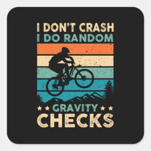 Crash I do Random Gravity Checks Quadratischer Aufkleber