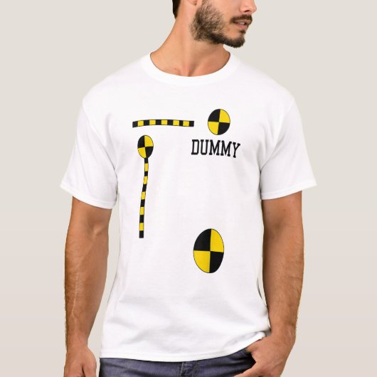 Crash Test Dummy Costume für Halloween T-Shirt (Vorderseite)