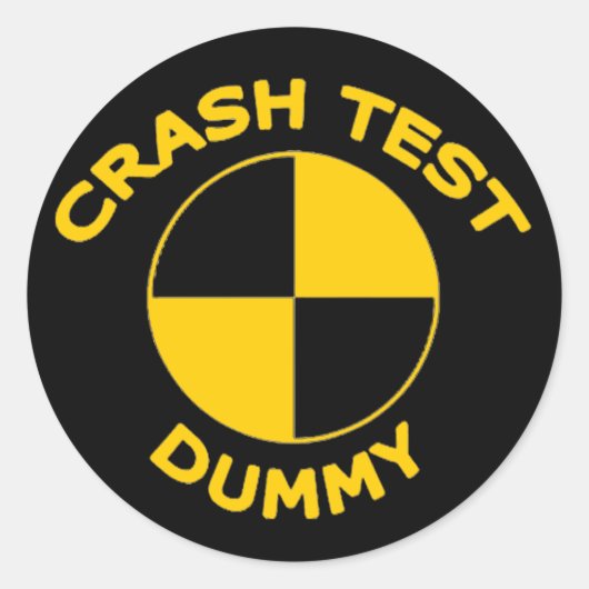 Crash Test Dummy Runder Aufkleber (Vorderseite)