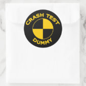 Crash Test Dummy Runder Aufkleber (Tasche)