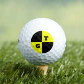 Crash-Test-Dummy, schwarz und gelb, kundenspezifis Golfball (Insitu T-Shirt)