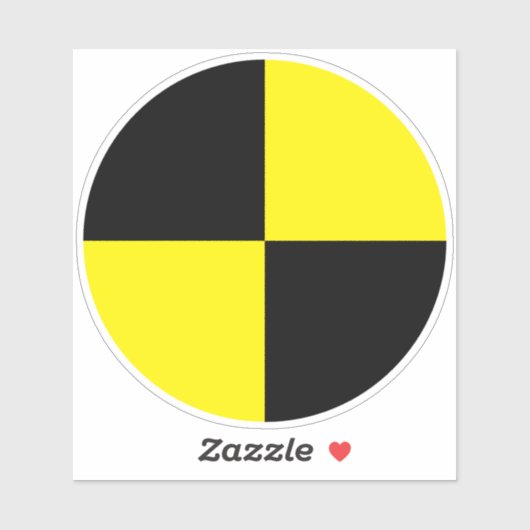 Crash Test Dummy Vinyl Aufkleber | schwarz und gel (Blatt)