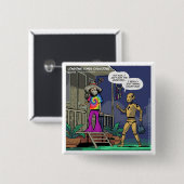 Crash Test Hippie Funny Button (Vorne & Hinten)