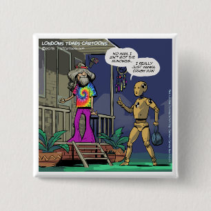 Crash Test Hippie Funny Button
