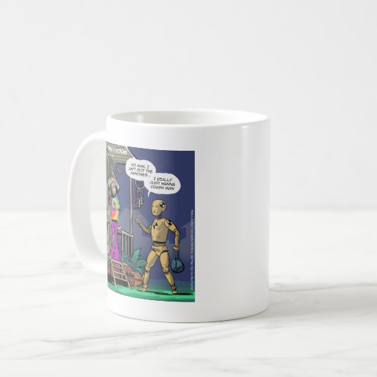 Crash Test Hippie Funny Kaffeetasse (Vorderseite Links)