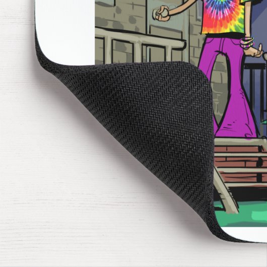 Crash Test Hippie Funny Mousepad (Ecke)