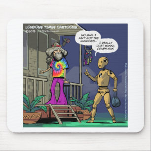 Crash Test Hippie Funny Mousepad