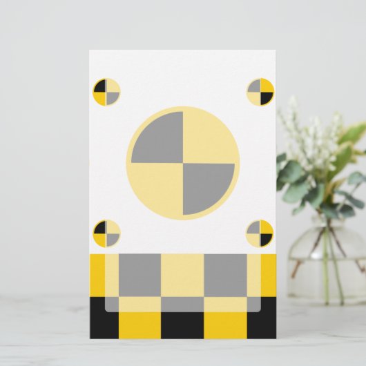 Crash Test Markers Graphics Briefpapier (Stehend Vorderseite)