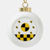 Crash Test Markers Graphics Keramik Kugel-Ornament (Vorderseite)