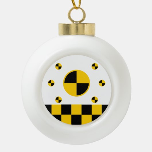 Crash Test Markers Graphics Keramik Kugel-Ornament (Vorderseite)