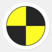 Crash-Test Runder Aufkleber (Vorderseite)