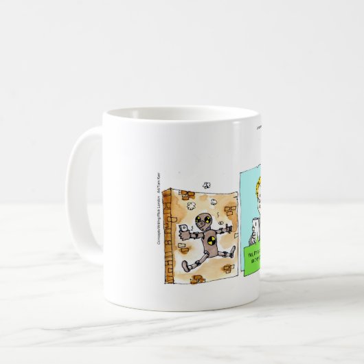 Crash Text Dummy Funny Kaffeetasse (Vorderseite Links)