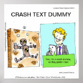 Crash Text Dummy Funny Poster (Vorne)
