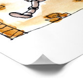 Crash Text Dummy Funny Poster (Ecke)