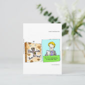 Crash Text Dummy Funny Postkarte (Stehend Vorderseite)