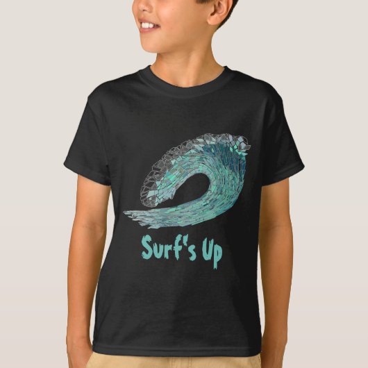 Crashing Blue Wave, Surf's Up! T-Shirt (Vorderseite)