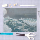 Crashing Ocean Storm Wave Aqua Museum Oil Painting Seidenpapier (Handwerk)