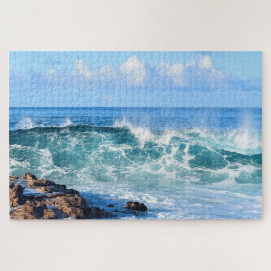 Crashing Ocean Waves in Hawaii - 20x30 Inch Puzzle (Horizontal)