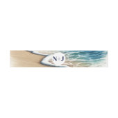 Crashing Ocean Waves Rustic Coastal Beach Hochzeit Einladungsbanderole (Flach)
