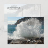 Crashing Surf, Mallorca, Balearen, Spanien Postkarte (Vorne/Hinten)