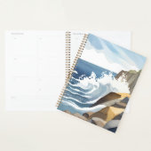 Crashing Waves | Rocky Coastal Shore Watercolor Planer (Anzeige)