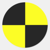 Crashtest-Dummy Runder Aufkleber (Vorderseite)