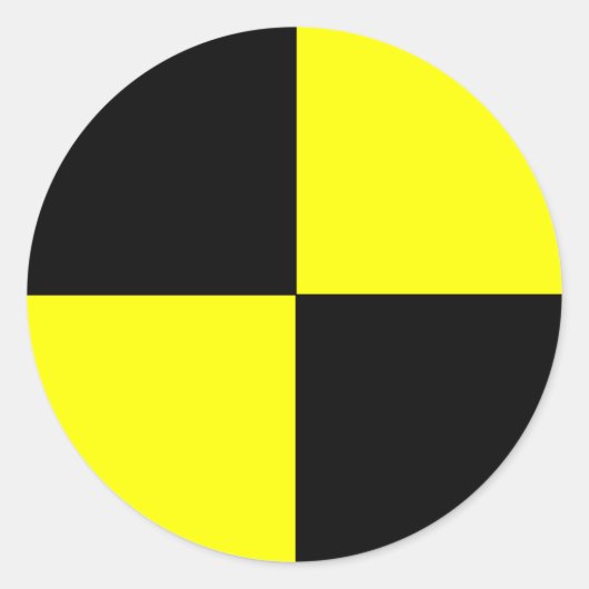 Crashtest-Dummy Runder Aufkleber (Vorderseite)