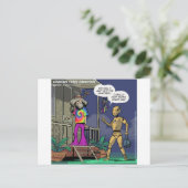 Crashtest Hippie Lustig Postkarte (Stehend Vorderseite)