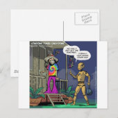 Crashtest Hippie Lustig Postkarte (Vorne/Hinten)