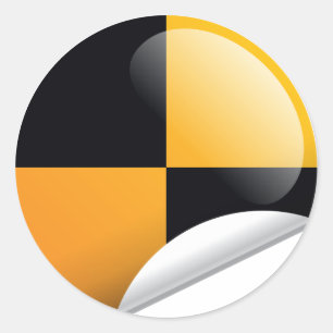 Crashtest-Kennzeichen Runder Aufkleber