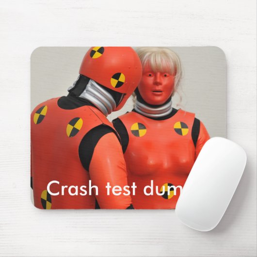 Crashtestattrappe mousemat mousepad (Mit Mouse)