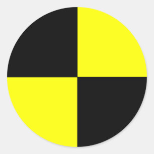 Crashtestattrappe Runder Aufkleber