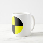 Crashtestattrappensymbolzeichen-Autounfall Kaffeetasse (VorderseiteRechts)