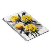 Craspedia - Aquarellblumen Notizblock (Rechte Seite)