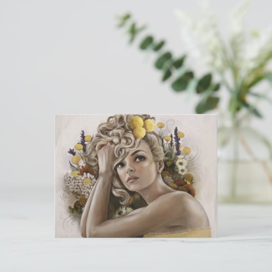 "Craspedia" Postkarte des Gemäldes (Stehend Vorderseite)