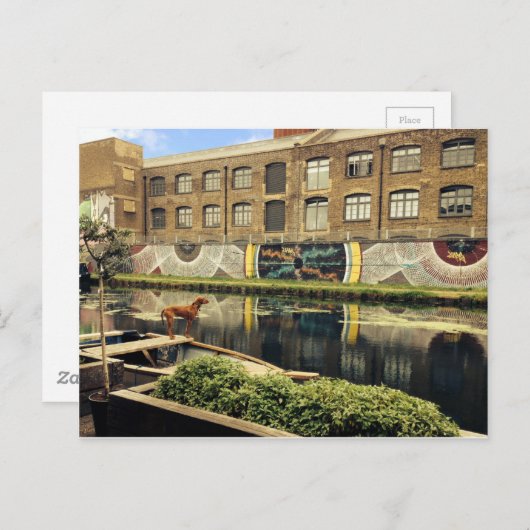 Crate Brewery Canal Side River Lea Postkarte (Vorne/Hinten)