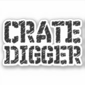 Crate Digger Aufkleber (Vorderseite)