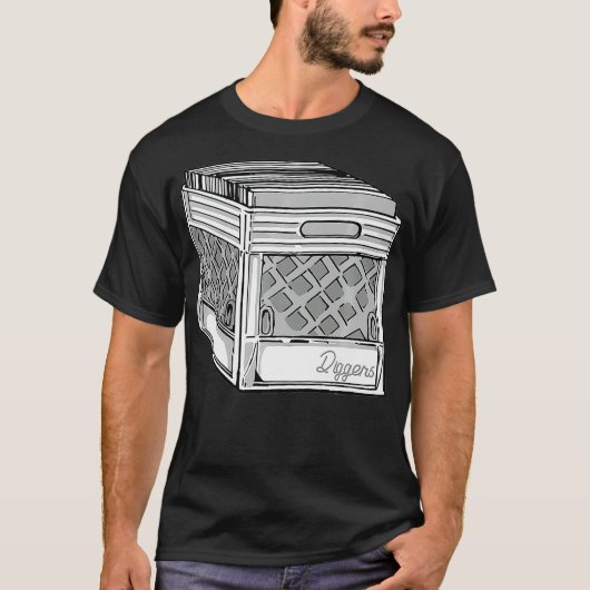 Crate Digger Dj Classic Collector Vinyl Gift T-Shirt (Vorderseite)