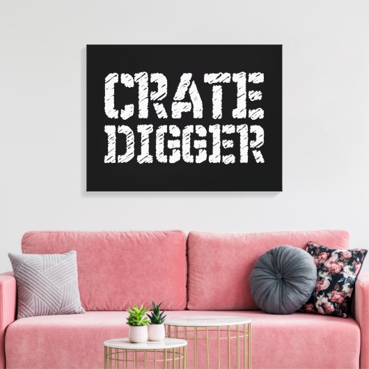 Crate Digger Leinwanddruck (Insitu (Wohnzimmer))