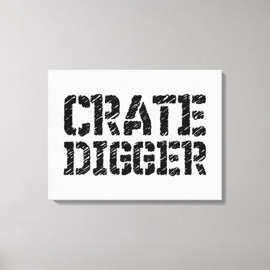 Crate Digger Leinwanddruck (Vorderseite)